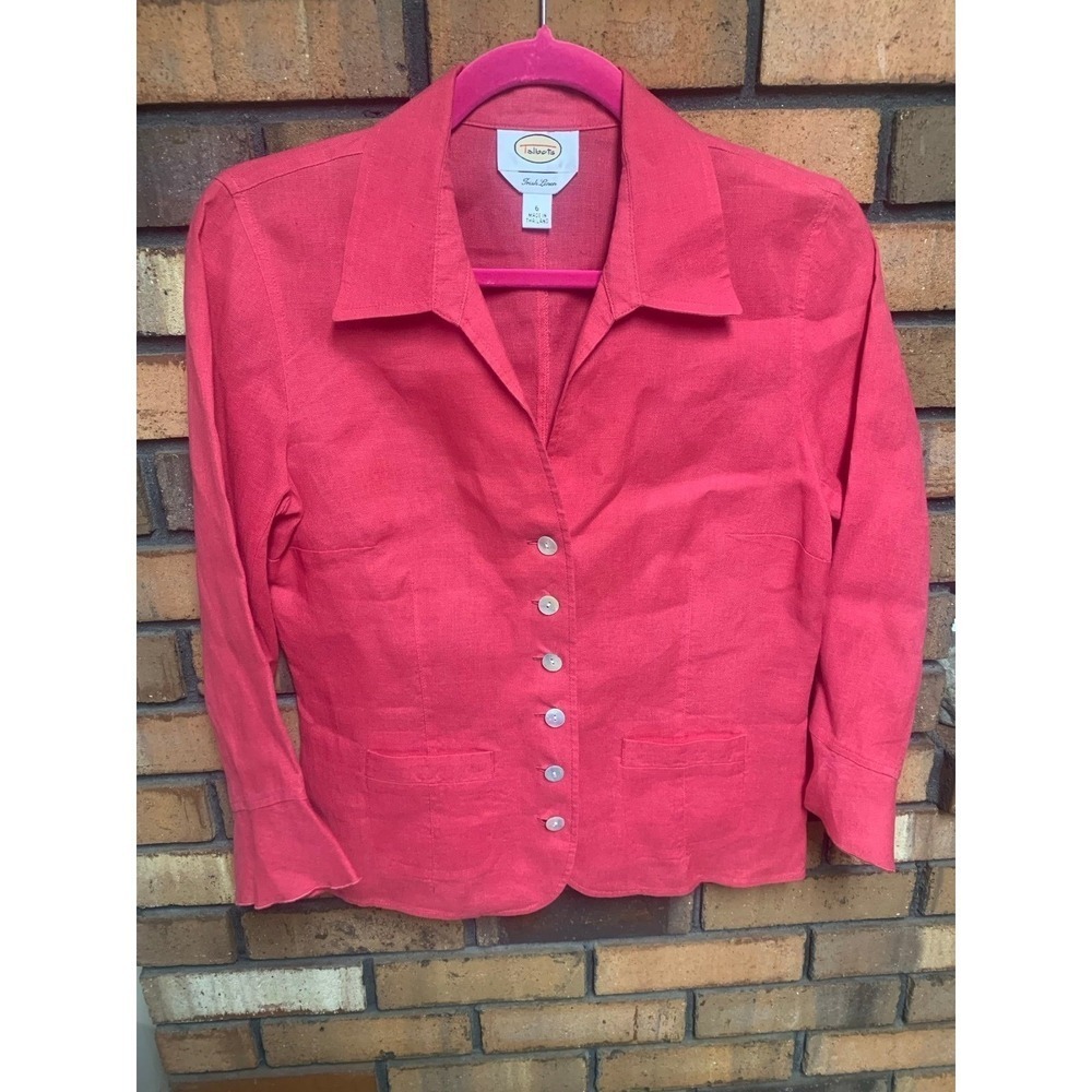 Talbot's Irish Linen Women's Hot Pink Blazer